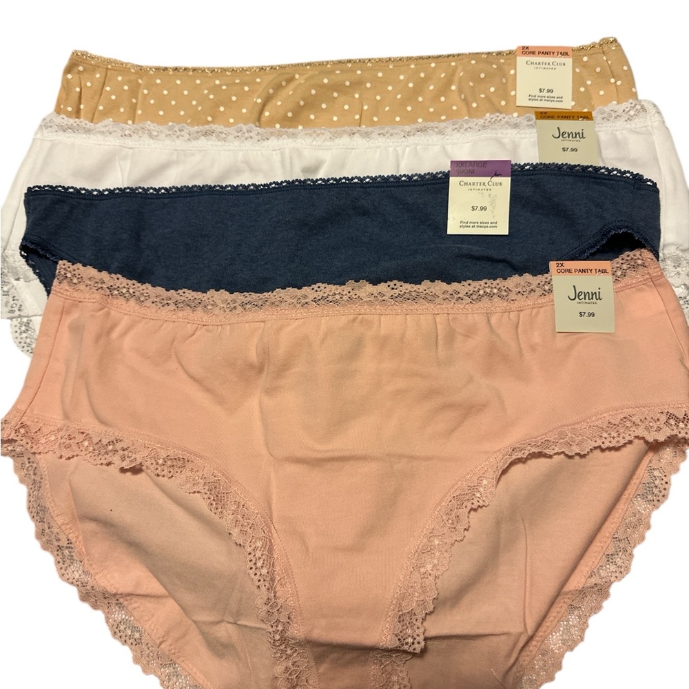 Charter Club Panties Set - Tan, White, Blue, Pink